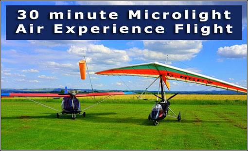 30 minute Flexwing or Fixed-wing Microlight Air Experience Flight - Flight Video available